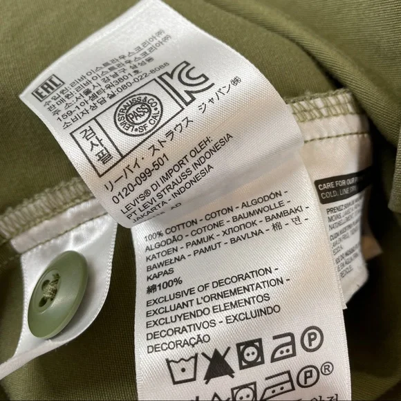 Levi's Olive Utility Jacket with Floral Embroidery - Picture 4 of 8